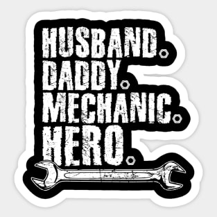 Husband daddy mechanic hero Sticker